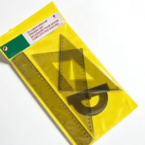 Vente Directe – Ensemble de 4 Règles Rigides de Qualité Supérieure pour Bureau et École – Équerre et Règle Droite en Plastique - Product Image 5