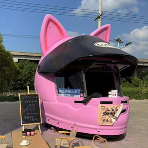 Casco grande <span class=keywords><strong>para</strong></span> motocicleta al aire libre, escultura <span class=keywords><strong>de</strong></span> fibra <span class=keywords><strong>de</strong></span> vidrio personalizada, tienda <span class=keywords><strong>de</strong></span> té <span class=keywords><strong>de</strong></span> la leche, cafetería, cabina <span class=keywords><strong>de</strong></span> venta, modelo gigante - Product Image 5