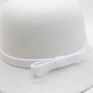 Elegant <b>White</b> <b>Bucket</b> Hat with Ribbon Bow for Women Lady Wedding Church Wholesale for Casual Party Outdoor Scenes - Product Image 5