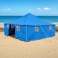 Tente de camping d'été en toile robuste de haute qualité, imperméable et coupe-vent, pour 8 à 12 personnes, 16 m², ouverture automatique rapide, tente de glamping