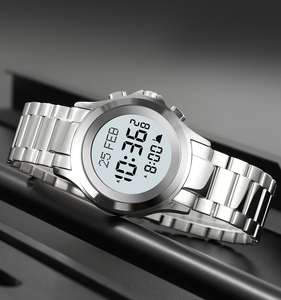 Erkek dijital saat skmei 2270 yeni moda 3atm su geçirmez paslanmaz çelik oem logo müslüman namaz ezan saat - Product Image 4