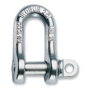 BETA - 080260012 ROBUR - Lifting dee <b>shackles</b>, hot forged carbon steel, UNI 1947 type A, galvanized (multi-pack) - Product Image 1