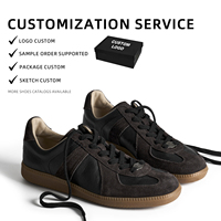 Baskets Rétro en Cuir Véritable pour Hommes, Style Vintage Fait Main, Légères, à Lacets, Chaussures Décontractées en Cuir de Vachette Pleine Fleur, Vente en Gros Direct Usine