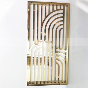 Paravent de séparation de pièce translucide en acier inoxydable, design moderne personnalisé LL87, découpé au laser, avec fonction imperméable et mobile - Product Image 2