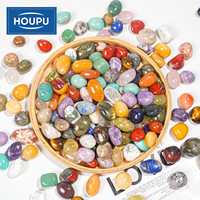 Cristaux naturels de guérison de 15-20 mm, 100 g/sac, quartz rose, améthyste, œil de tigre, pierres polies et roulées pour remplissage de vase, décoration d'aquarium