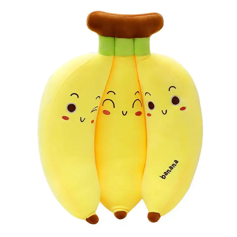 NiuNiu Daddy-almohada de peluche de fruta amarilla, muñecos de 35, 5 o 90cm, Kawaii, piel de juguete