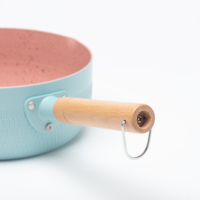 Pot à lait japonais en aluminium de haute qualité de 18cm 20cm 22cm sans couvercle de pot Casseroles colorées antiadhésives Casseroles à neige Pot japonais