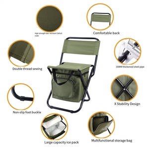 Silla de pesca con logotipo personalizado, silla de pesca portátil plegable para acampar, sillas de pesca - Product Image 6