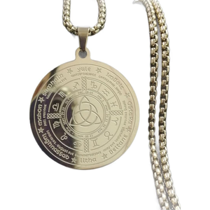 Collier en Acier Inoxydable Plaqué Or 18k Géométrie Sacrée Nœud de Sorcière Collier de Noeud Celtique de Polissage fin Bijoux de Yoga Chanceux - Product Image 5