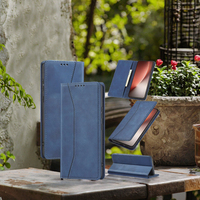 Étui de téléphone pour Honor Magic 8 Lite, étui portefeuille en cuir PU, résistant aux chocs, porte-cartes magnétique, fonction support, étui à rabat bleu