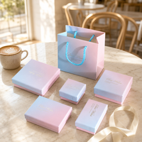 Boîte cadeau en carton pliable ZXF, papier artisanal violet, nacre, grande boîte à bijoux pour bracelets, emballage imperméable de forme carrée