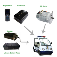 Kit de conversion de moteur électrique haute vitesse SHINEGLE AC 48V/60V 5KW avec contrôleur et axe pour voiture électrique, voiturette de golf, bateau