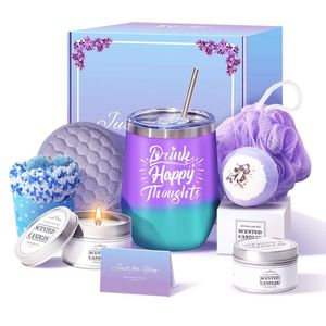 Anpassung Kaffeetasse Bad Dusche Dampfer Kerze Geschenk box Set Luxus Gute Besserung Geschenks ammlung Geben Sie einem Mädchen Weihnachts geschenk - Product Image 1
