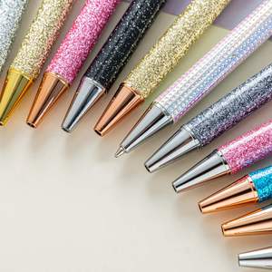 Metal Push Pen Gold Powder Ballpoint Pen <b>Creative</b> <b>Gift</b> Ballpoint Pen Custom Logo - Product Image 3