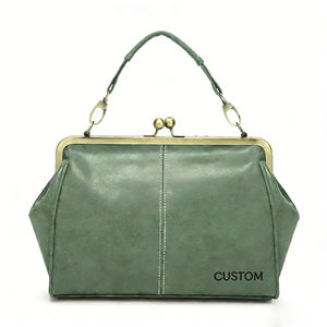 Bolso <span class=keywords><strong>de</strong></span> Mano <span class=keywords><strong>de</strong></span> Cuero Sintético Retro Estilo Británico Personalizado para Mujer, Bolso <span class=keywords><strong>de</strong></span> Mano Vintage con Cadena <span class=keywords><strong>de</strong></span> Poliéster y Lazo - Product Image 5