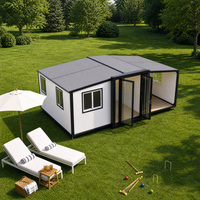 Maison conteneur extensible de 20 pieds, design modulaire pliable, maison conteneur préfabriquée, cabane extensible pour hébergement en station balnéaire en plein air
