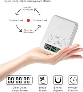 Temporizador Digital de Escritorio Rectangular de Plástico Colorido, 199 <span class=keywords><strong>Horas</strong></span> 59 <span class=keywords><strong>Minutos</strong></span> 59 <span class=keywords><strong>Segundos</strong></span>, Temporizador de Estudio, Temporizador de Cocina, Novedad 2026 - Product Image 5