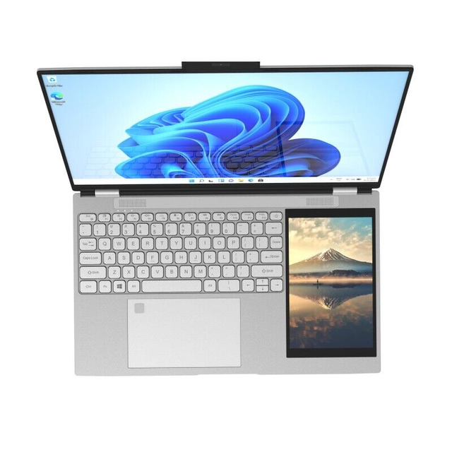 15.6" X7" IPS Dual Screen Slim Laptop Win 11 Pro Backlit Keyboard Touch Screen Business Office Home School Metal Body