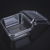 Boîtes à sandwichs, pâtisseries et desserts en plastique PET transparent de haute qualité, jetables, avec couvercles