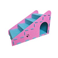 Escalier en feutre respirant pour animaux de compagnie, échelle d'accès pour chats et chiens, pour lit et canapé, avec griffoir intégré