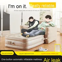 Matelas de camping gonflable Yutang pour couple, style épaissi, avec pompe à air automatique, surélevé et pliable