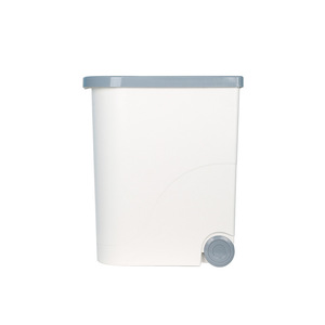 Pet Food <b>Storage</b> <b>Bin</b> Rectangle Flip Top Lid Moisture Proof Freshness Preservation Kitchen Use White Color - Product Image 2