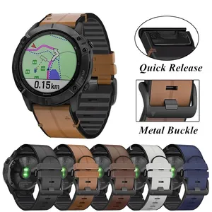 Diskon Besar 22 26Mm Tali untuk Garmin Fenix 7X FX F6 6/6X 5X 935 Gelang Silikon Rilis Cepat Penggantian Gelang Jam