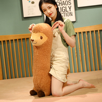 Peluches de Llama de Tamaño Pequeño, Alpaca Gigante de Peluche Suave, Juguetes de Peluche para Dormir, Almohada de Peluche de Alpaca