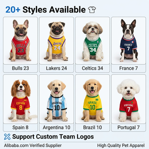 Camiseta Deportiva Transpirable de Malla para Perros, Estilo Equipo de la <span class=keywords><strong>NBA</strong></span>, Chaleco para Mascotas para Perros Pequeños, Medianos y Grandes, Tallas S-9XL, <span class=keywords><strong>Ropa</strong></span> de Verano al por Mayor - Product Image 2