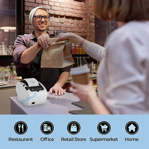 Mini <span class=keywords><strong>Impresora</strong></span> Térmica Inalámbrica WiFi Blanca de 80 mm, con Puertos LAN, USB y RS232, Más Vendida - Product Image 2