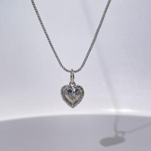 Collier pendentif en argent Tianyu Gems avec pierre précieuse ronde sertie en forme d'étoile pour femmes, bijoux romantiques et délicats - Product Image 1