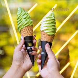 Nhà Máy Giá dùng một lần biểu tượng tùy chỉnh <span class=keywords><strong>Ice</strong></span> Cream <span class=keywords><strong>wrapper</strong></span> giấy <span class=keywords><strong>Ice</strong></span> Cream Cone giấy tay áo giấy Cone - Product Image 5