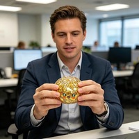 Jouet créatif anti-stress en forme de boulette, avec paillettes dorées, en TPR, pour soulager le stress, jouet sensoriel à pincer, à partir de 14 ans