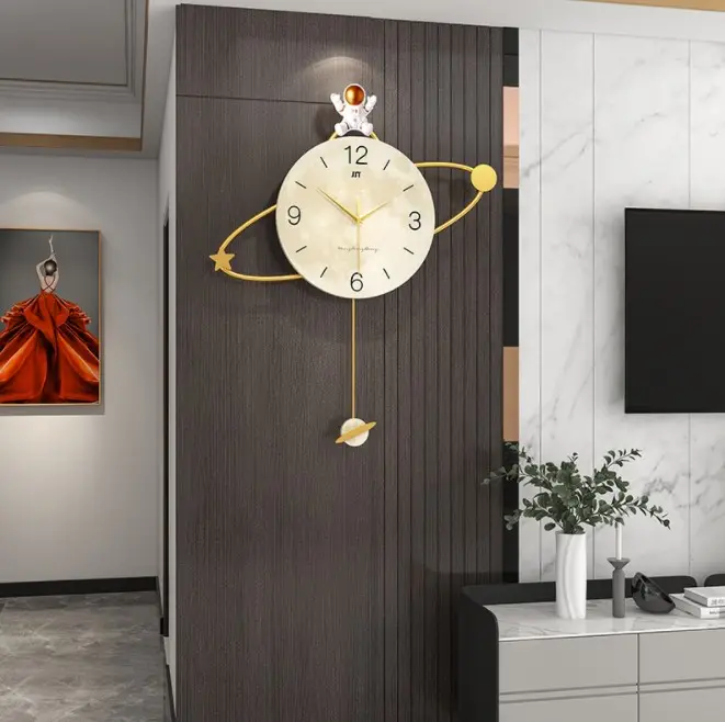 Living room light luxury modern simple clock hanging wall household wall clock Nordic fashion decoration clock