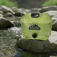 Sac d'eau pliable ultra-résistant de qualité alimentaire de 2 gallons en PET/PE avec logo personnalisé pour la survie en plein air