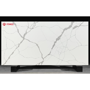 Dalle de quartz Calacatta blanc veiné gris de haute qualité pour la décoration moderne de la maison, pierre synthétique pour plan de travail de cuisine HIC QUARTZ HD022 - Product Image 1