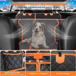 Hamaca para mascotas de coche sólido de tela Oxford ecológica de alta resistencia-cama impermeable para perro a prueba de suciedad para asiento trasero-vehículo de raza pequeña - Product Image 6