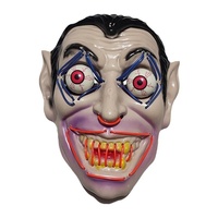 Masque lumineux EL à œil de ressort en PVC pour fête d'Halloween, accessoires d'ambiance d'horreur amusants, best-seller des ventes transfrontalières