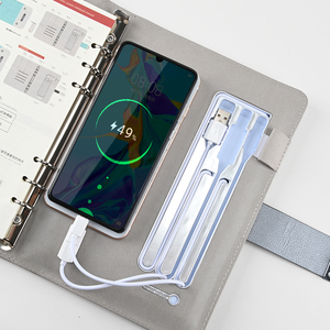 Adedi 1 parça özel Logo kablosuz şarj güç banka günlüğü A5 PU terfi akıllı Powerbank dizüstü ile şifreli kilit ve USB - Product Image 4