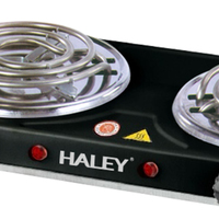 HALEY piringan panas listrik 2000W, alat masak permukaan Hotplate padat baja tahan karat dengan lampu indikator untuk penggunaan rumah tangga