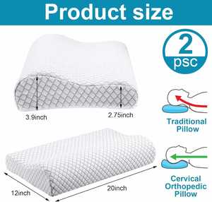 Almohada Cervical Ergonómica Ortopédica en Forma de B, de Espuma Viscoelástica, para el Dolor de Cuello, Fabricada a Medida - Product Image 2