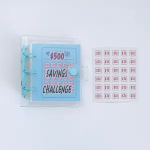 Custom Tracker Journal Mini Budget Binder 100 Day 52 Week Cash Money Savings Challenge Book With Envelopes