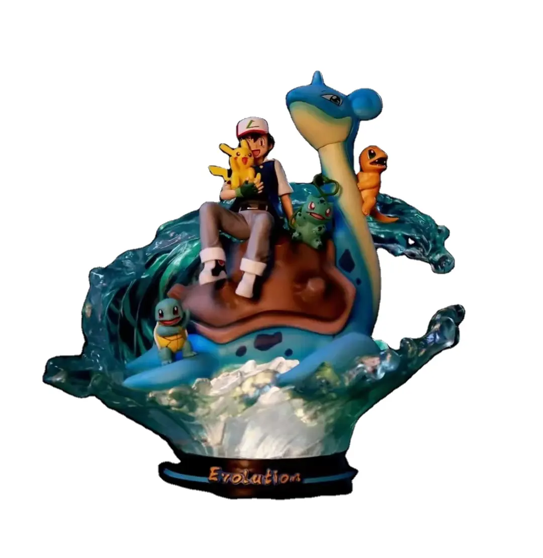 30cm GK Pokemom Gosan home Riding the Winds and Breaking the Waves of the Ash Ketchum luminous model boxed action figure