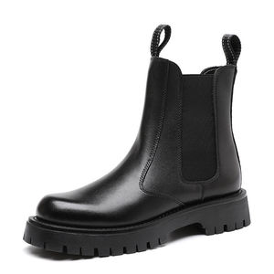Nouvelles bottes de travail pour hommes, personnalisées, à lacets avec fermeture éclair, faciles à porter, augmentant la hauteur, semelle en caoutchouc durable, bottes Martin - Product Image 5