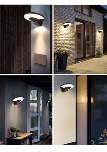 HK Mistai fábrica de aluminio al aire libre impermeable IP65 activado lámpara de pared exterior LED luz Solar jardín Exterior para casa - Product Image 3