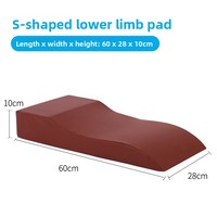 Coussin de position d'élévation orthopédique des membres inférieurs en forme de S