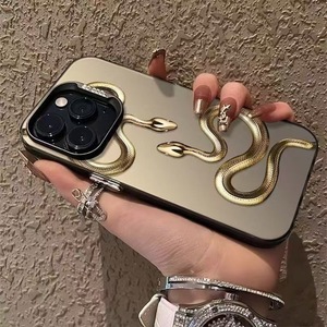 2025เคสโทรศัพท์มือถือลายงูสีทอง3D สำหรับ iPhone 15 14 13 12 16 PRO MAX 11 - Product Image 5