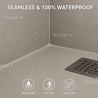 Microciment imperméable à haute adhérence Vissney, prix direct usine, garantie 5 ans+, design moderne pour revêtement de carrelage de salle de bain