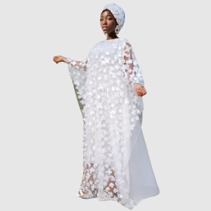 Vestido Kaftan Africano de Talla Grande con Estampado Floral de 6 Colores, 2019 - Product Image 4