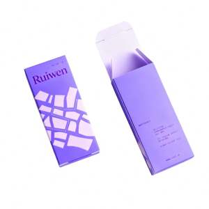 Boîte d'emballage en carton pliable écologique avec logo personnalisé imprimé, pour cosmétiques, huiles essentielles, pour les petites entreprises - Product Image 3